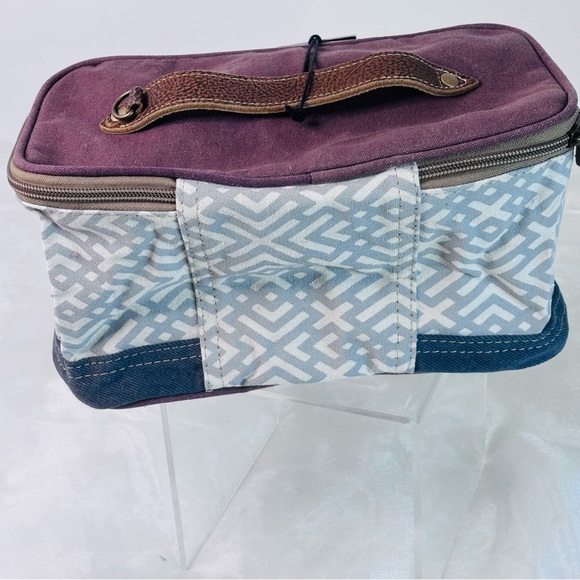 Myra Bag X Design Upcycled Canvas Makeup Accessories Shaving Kit Bag S-1195 - Picture 4 of 8